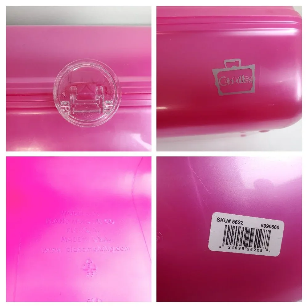 Caboodles 5626 Mirror Makeup Case Organizer Pink Made in USA Plano Molding Co.